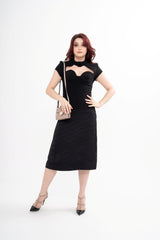 Magda Butrym wool-blend top for rental, front cutout, photographed in Sri Hartamas, Malaysia.