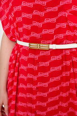 Balenciaga BB Monogram dress close-up of belt detail rental Sri Hartamas Malaysia