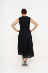 Back view of Fendi organza embroidered silk midi dress rental Sri Hartamas Malaysia