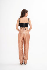 Back view of the bustier, highlighting the zip fastening closure and the iconic shape, available for rental in Kuala Lumpur, Malaysia.