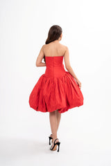 Back view of the Oscar de la Renta dress, available for rental in Kuala Lumpur, Malaysia.
