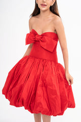 Close-up detail of the bodice, highlighting the intricate quilting and the texture of the silk-taffeta fabric.