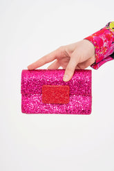 Close-up of YSL Lulu Bunny Bag pink glitter rental Sri Hartamas Kuala Lumpur