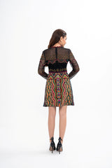 Detail of the back of the Valentino dress, emphasizing the seamless concealed hook and zip fastening, available for rental in Kuala Lumpur, Malaysia.