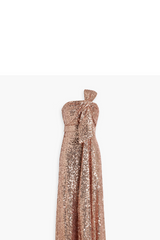 BADGLEY MISCHKA - Rent a Rose-Gold Sequin Gown