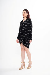 BALENCIAGA ALL OVER LOGO Mini Dress (FR36)