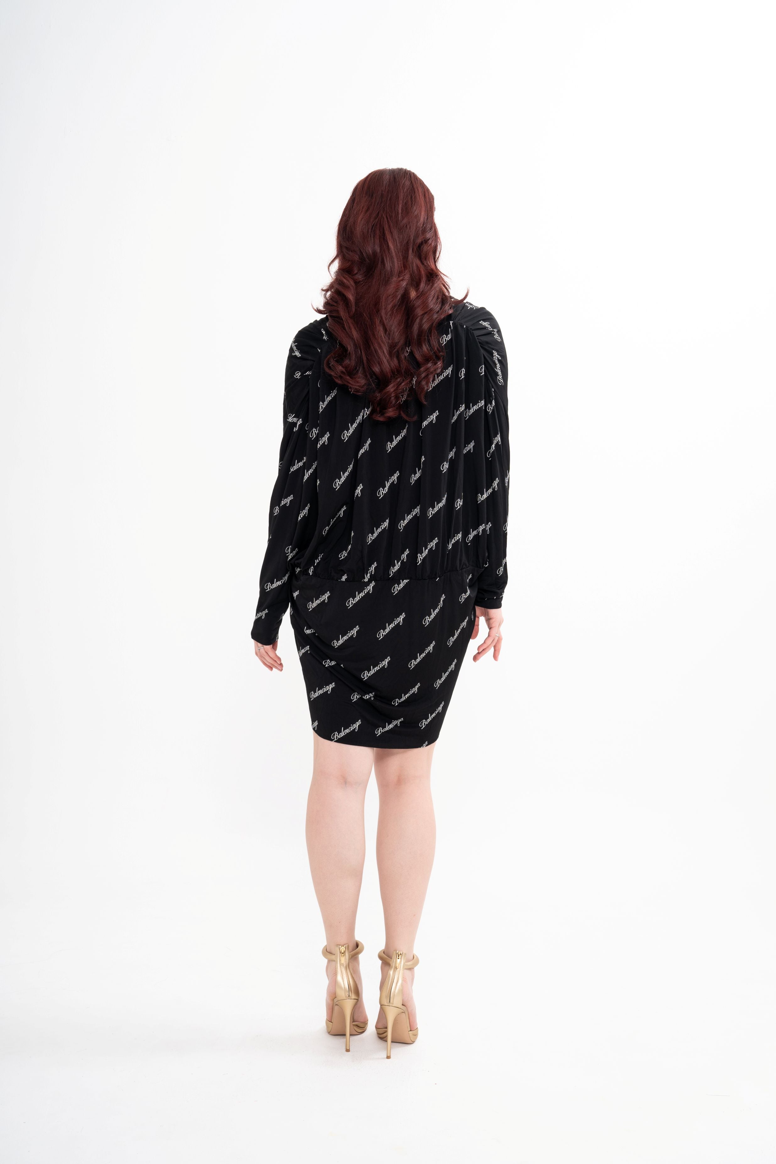 BALENCIAGA ALL OVER LOGO Mini Dress (FR36)