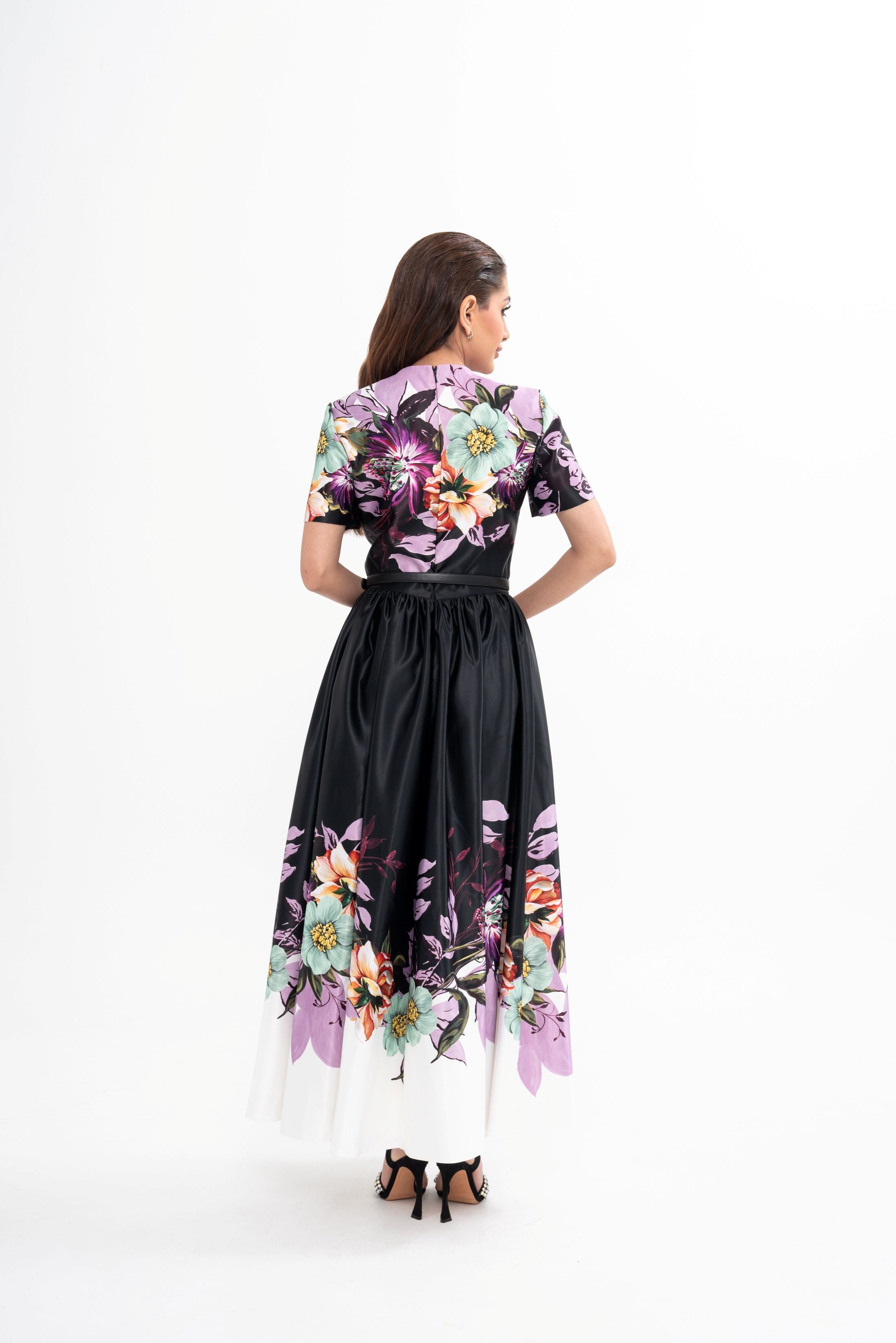 ELIE SAAB Floral midi dress (FR36)
