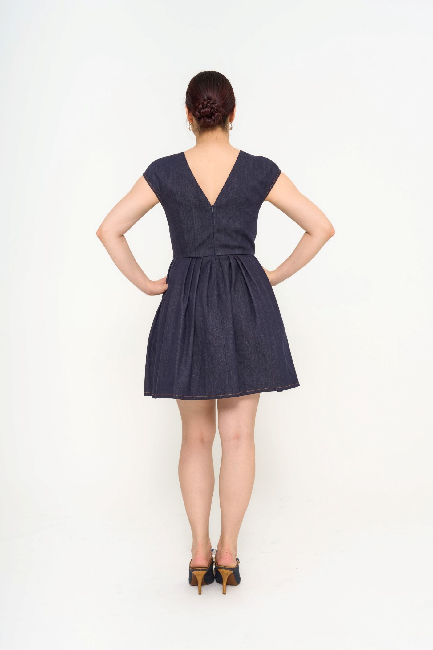 Denim Dress Rental | Fendi Pearl Bow & Logo | Sri Hartamas