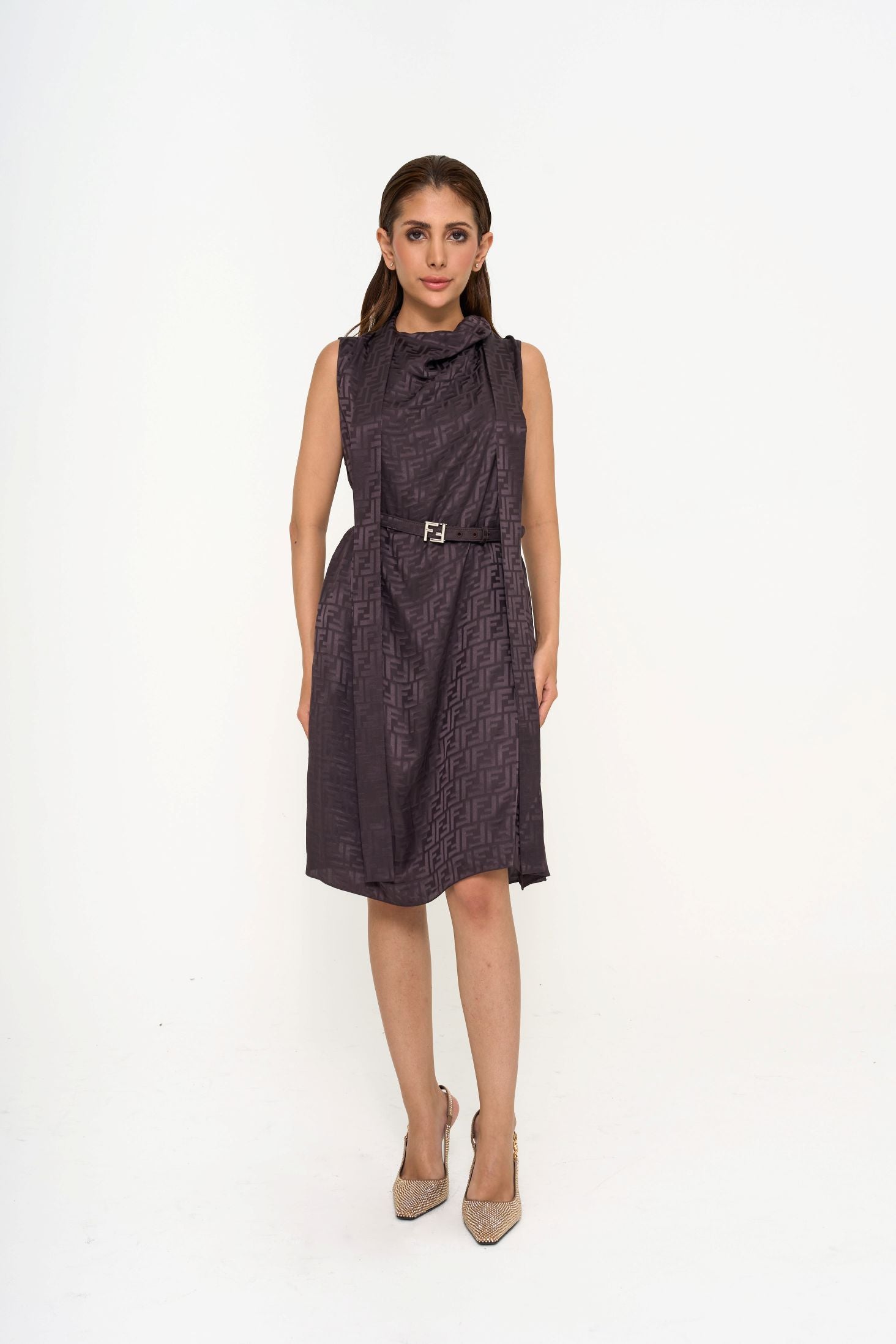 Fendi FF Logo Dress Rental | Silk Designer Gown Sri Hartamas