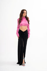 Magda Butrym Floral Maxi Skirt | Stretch Jersey | Premium Rental Service