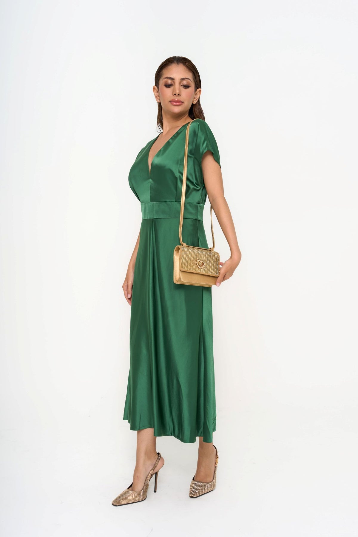 Luxury Crystal Bag Rental KL | Versace Metallic Leather